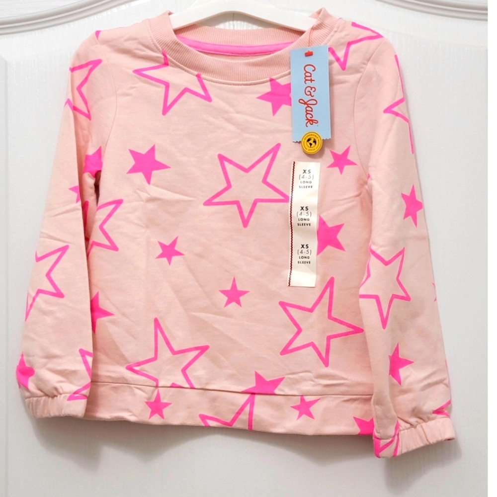``K25599 NWT Cat & Jack Stars Sweatshirt